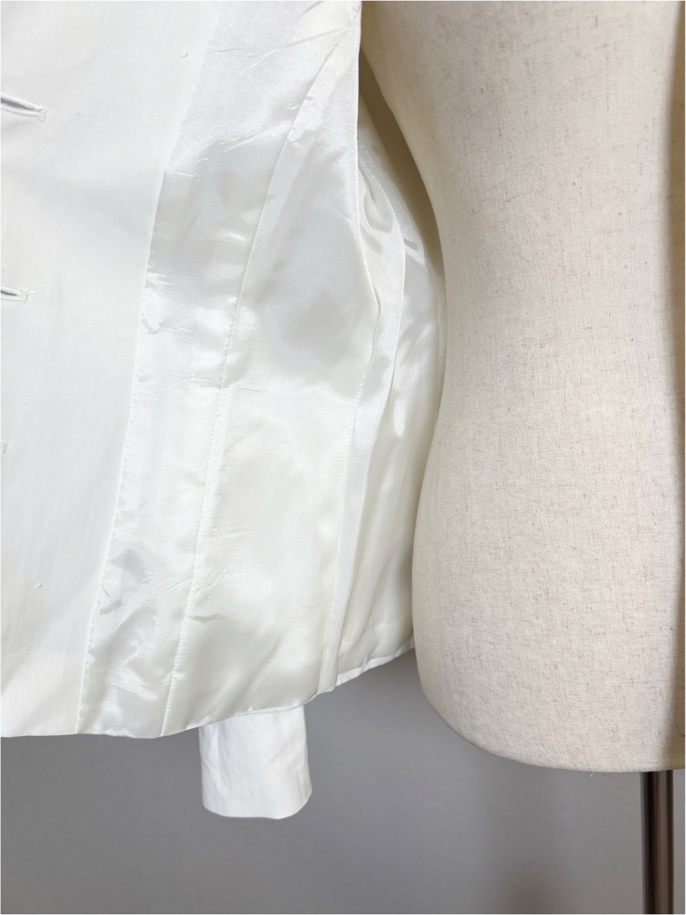 CASUAL CORNER Women’s Size 6 White Linen Blend Vintage Blazer Jacket - Picture 10 of 12